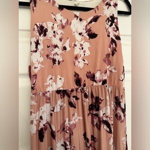 Pink blush plus size maternity dress